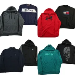 古着卸 まとめ売り ブランド スウェット 8枚セット ( メンズ XL ) ノースフェイス チャップス スパイダー トミー アディダス 中古 NF6107のサムネイル