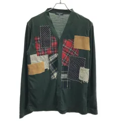 COMME des GARCONS HOMME コムデギャルソンオム 14AW パッチワークニットカーディガン HNT015 グリーン Mのサムネイル