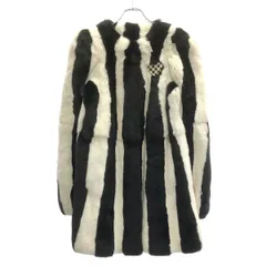 MARC JACOBS マーク ジェイコブス ラビットファーストライプコート W51665313 ブラック×ホワイト 0のサムネイル