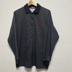 (^w^)b SRIXON スリクソン ポロシャツ 長袖ポロ 襟付き ボタンフロント リブ袖 ピンストライプ柄 縦縞 春 秋 冬 ゴルフ スポーツ タウンユース カジュアル メンズ サイズL OM13120HGのサムネイル