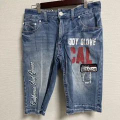 (^w^)b Body Glove ボディーグローブ ショートパンツ・ハーフパンツ デニムクロップド 七分丈 ダメージ加工 切りっぱなし California Surf Groove Redondo Beach 春 夏 メンズ サイズ34 OM13181HGのサムネイル
