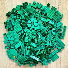 レゴ 正規品 中古 まとめ売り 約700g 緑 大量 レゴブロック【管理番号：4215】のサムネイル