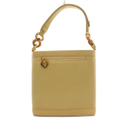 ウンガロ UNGARO ハンドバッグ ショルダーバッグ 黄緑 チェーンハンドル ハートチャーム 型押し切り替え /MG ■GY99のサムネイル