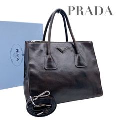 希少/極美品】プラダ レザー 2WAY ハンドバッグ トートバッグ 6599