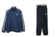 アディダス ジャージ上下セットアップ ビッグサイズ ネイビー×グレー O