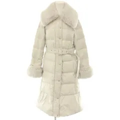 グレースコンチネンタル GRACE CONTINENTAL 25AW ファーカラーロングダウン コート ジップアップ ロング 38 ライトグレー /HK ■OSのサムネイル