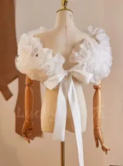 【新品未使用】ドレスアレンジ ウェディングボレロ ウエディングボレロ ショール 二の腕カバー 花嫁 結婚式 二次会 披露宴 お色直し 前撮のサムネイル