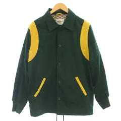 ハンティングワールド HUNTING WORLD gb sport コーチジャケット レザー切替 ブルゾン ジャケット M 緑 グリーン /☆Gのサムネイル