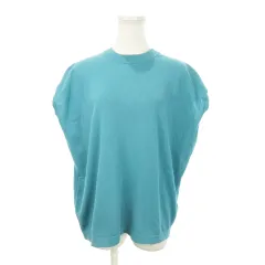 ジョンブル JOHNBULL ドライコットンフレンチスリーブニットTシャツ クルーネック 半袖 オーバーサイズ M 青緑 ブルーグリーン JL251N07 /MN14 ■GY18のサムネイル
