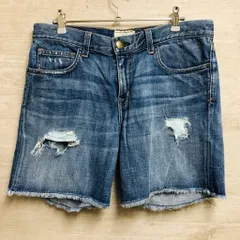 CURRENT ELLIOTT　カレントエリオット　ダメージ加工 デニム ショートパンツ　L　【中目黒b01】のサムネイル