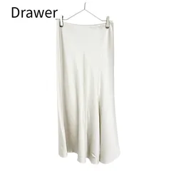 ドゥロワー Drawer サテンフレアスカート ロングスカート オフホワイト 36のサムネイル