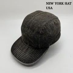 NEW YORK HAT USA vintage grunge black 5panel jet cap ニューヨークハット フェードグランジ 6パネル ジェットキャップ アメリカ製 オールド y2k レアのサムネイル