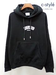 D828 [未使用品] Off-White オフホワイト パーカー XL ブラック 綿100% スウェット 刺繍 EST 13 OMBB085G23FLE015 | ★のサムネイル