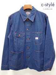 P112 [人気] BIG MAC ビッグマック デニムジャケット 38 インディゴ DENIM COVER ALL カバーオール BIG124 | ★のサムネイル
