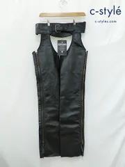 P463 [未使用品] KADOYA カドヤ チャップス 19 ブラック カウレザー 牛革 バイクウェア パンツ 2266 | ★ P463 [未使用品] KADOYA カドヤ チャップス 19 ブラック カウレザー