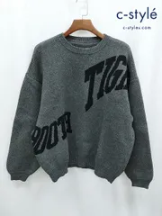 D572 [人気] TIGHTBOOTH タイトブース セーター M グレー クルーネック ニット | ★のサムネイル