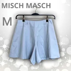 美品　MISCH MASCH　ミッシュマッシュ　ショートパンツ　ブルー　くすみ　Ｍ　きれいめ　シンプル　無地のサムネイル