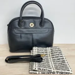 Rudolph Valentino 2WAY ハンドバッグ/ショルダーバッグ ブラック ゴールド金具 保存袋付 ルドルフ ヴァレンチノ[OG00006]のサムネイル