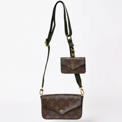 極美品 LOUIS VUITTON ルイ ヴィトン ミュルティポシェットフェリシー ショルダーバッグ M80091 ブラウン グリーン 中古 4a002385のサムネイル