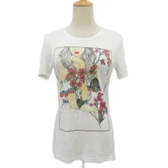 ブルーガール BLUGIRL Tシャツ カットソー 6 白 ホワイト プリント 半袖 ラインストーン /SM38 ■ECE003のサムネイル