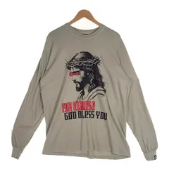 EXAMPLE エグザンプル JESUSIS L/S TEE ジーザス プリント 長袖 Tシャツ ロンT カーキ ex24aw-to-0006 Size XLのサムネイル