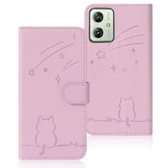 【新品】 Rosbtib Moto g64 5G / g64y 5G ケース 手帳型 モトローラ モトg64 5G ケース 流れ星子猫 モトg64y 5G ケース 可愛い 猫柄 ねこ モトg64ケース 財布型 耐衝撃 モトg64y 携帯カバー カード収納  1のサムネイル