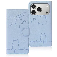 【新品】 Rosbtib 用の iPhone 17 Pro Max ケース 手帳型 iPhone17 Pro Max ケース 流れ星子猫 いphone17pro max ケースカバー 可愛い 猫柄 ねこ アイフォン17 pro max 手帳ケース 財布型  1のサムネイル