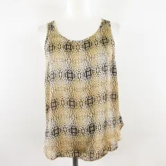 トップショップ TOPSHOP タンクトップ ヒョウ柄 レオパード ベージュ 黒 34 *T654のサムネイル