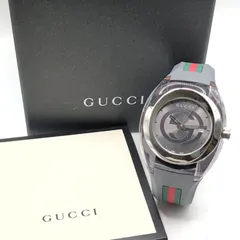 GUCCI 137.1 SYNC Watch Quartz Men's Gray dial Inter rocking Chain Y2K 00S グッチ シンク インターロッキング 時計 クオーツ メンズ ラウンド グレー ヴィンテージ 稼働品のサムネイル