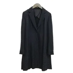 マッキントッシュ ロンドン MACKINTOSH LONDON ジャガード スプリング コート ロング ジャケット フレア 38 ネイビーのサムネイル