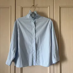 R　アクリス　AKRIS　無地　スタンドカラー　ブラウス シャツ トップス　レディース　blouse　shirt　Tops　ladies　長袖のサムネイル