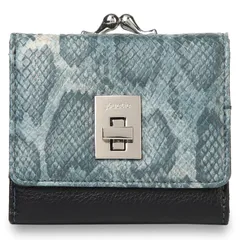 ジュエティ jouetie 財布 三つ折り レディース がま口 MINI WALLET JUT-80350W、ブルー/パイソンのサムネイル
