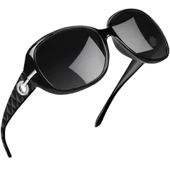 [Joopin] サングラス レディース 偏光 運転 uv400保護 uvカット 紫外線カット スポーツ 登山 釣り sunglasses for women(ブラック) 0のサムネイル