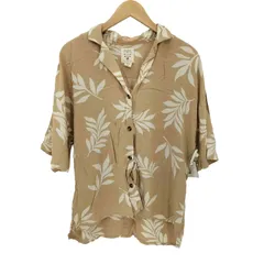 ビラボン BILLABONG リーフ柄 アロハシャツ レディース  Sのサムネイル