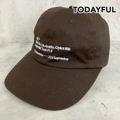 TODAYFUL トゥデイフル Useful Cap キャップ ブラウン 帽子 12511022 ロゴ 刺繍 コットン アジャスター ベルト調整 ツイル ベースボールキャップ ライフズ LIFEs トレンド カジュアル ★ ■■のサムネイル