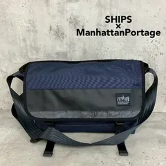 SHIPS  × ManhattanPortage シップス マンハッタンポーテージ コラボ 別注 CORDURA コーデュラ バリスティック ナイロン メッセンジャーバッグ ショルダーバッグ ボディバッグ ワンショルダー かばん ネイビー 紺 ★ ■■のサムネイル
