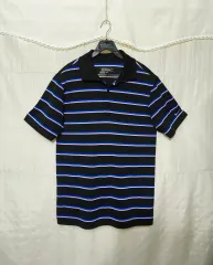 (新品)ナイキ ゴルフ 半袖 カラーTシャツ ストライプ M Lのサムネイル