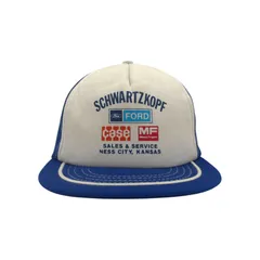 【キャップ/帽子】80s-90s SCHWARTZKOPF FORD フォード ビンテージ メッシュキャップ ブルー 青 ホワイト 白のサムネイル