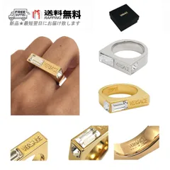 VERSACE ヴェルサーチ リング RING 指輪 パラディウム クリスタル ストラス アクセサリー ジュエリー イタリア製 新品 M332-のサムネイル