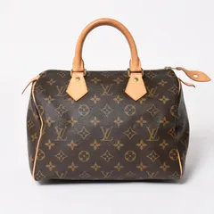 極美品 LOUIS VUITTON ルイヴィトン スピーディ25 ハンドバック M41528 モノグラム PVCコーティングキャンバス レザー ブラウン ゴールド金具 中古 4a004907のサムネイル