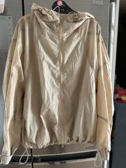 美品】TONAL シアー素材 フード付きジップアップブルゾン ベージュ 