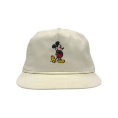 キャップ 帽子 60s New Era ニューエラ 白 ミッキー 希少 6パネル