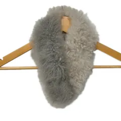 ANAYI(アナイ) マフラー美品  - ライトグレー×グレー ティペット カシミヤのサムネイル
