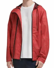 (100) メンズ DKNY カモフラ ダブル ジップアップ WHO ウインドブレーカー ジャケットのサムネイル