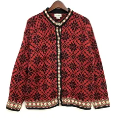 【中古品】 L.L.BEAN エルエルビーン 80S USA製 NORDIC CARDIGAN ノルディック カーディガン トップス ニット 【146-260423-ya-12-izu】のサムネイル