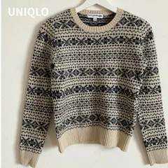 UNIQLO ユニクロ　INES DE  LA FRESSANGE  イネス　フェアアイル　ノルディック　ニット　セーター　Mのサムネイル