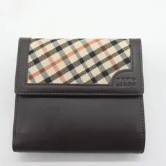 ダックス 三つ折り財布 ウォレット ブランド 小銭入れあり がま口 チェック柄 レディース ダークブラウン DAKS 【中古】のサムネイル