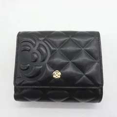 クレイサス 三つ折り財布 キルティング ウォレット ブランド 小銭入れあり レディース ブラック CLATHAS 【中古】のサムネイル