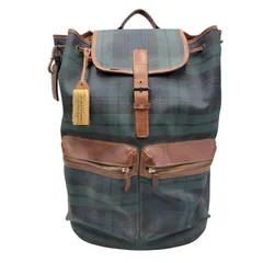 【現状渡し品】POLO RALPH LAUREN ポロ・ラルフローレン BLACKWATCH LEATHER BACKPACK ブラックウォッチ レザー バックパック リュック バッグ カバン 鞄 【188-260330-as-34-izu】のサムネイル