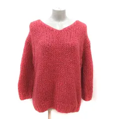 ロッソ ROSSO アーバンリサーチ ニット セーター Vネック アルパカ混 長袖 F ピンク /MSのサムネイル